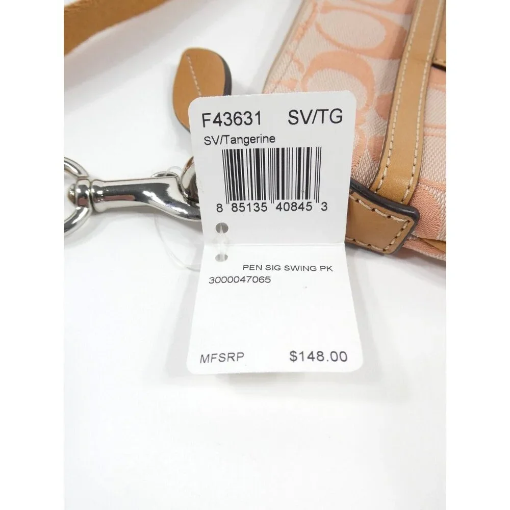 Coach Penelope Signature Tangerine Swingpack NWT‎ F43631